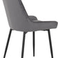 Quebec Straight Edge Dining Set with Avery Chairs - Medium Oak Effect/Grey Velvet