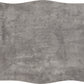 Quebec Wave Edge Dining Set - Concrete Effect/Grey Faux Leather