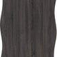 Quebec Wave Edge Dining Set - Black Wood Grain/Grey Faux Leather