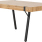 Treviso Dining Set with Quebec Chairs - Light Oak Effect/Grey Faux Leather