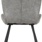 Treviso Dining Set with Quebec Chairs - Light Oak Effect/Grey Faux Leather