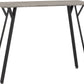Quebec Bar Table Set - Concrete Effect/Grey Faux Leather