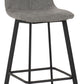 Quebec Bar Table Set - Concrete Effect/Grey Faux Leather