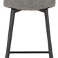 Quebec Bar Table Set - Concrete Effect/Grey Faux Leather