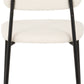 Sheldon Round Glass Top Dining Set - Clear Glass/Ivory Boucle Fabric