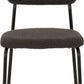 Sheldon Round Glass Top Dining Set - Clear Glass/Grey Boucle Fabric
