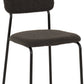 Sheldon Round Glass Top Dining Set - Clear Glass/Grey Boucle Fabric
