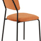 Sheldon Round Glass Top Dining Set - Clear Glass/Burnt Orange Velvet Fabric