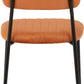Sheldon Round Glass Top Dining Set - Clear Glass/Burnt Orange Velvet Fabric