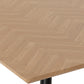 Hamilton Large Dining Set with Athens Chairs - Medium Oak Effect/Grey Faux Leather