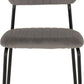 Marlow Dining Set with Sheldon Chairs - White Marble/Grey Velvet Fabric
