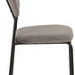 Marlow Dining Set with Sheldon Chairs - White Marble/Grey Velvet Fabric