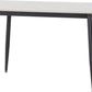 Fenton Dining Set (4 Chairs) - White/Dark Grey Suede Fabric