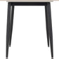 Fenton Dining Set (6 Chairs) - White/Dark Grey Suede Fabric