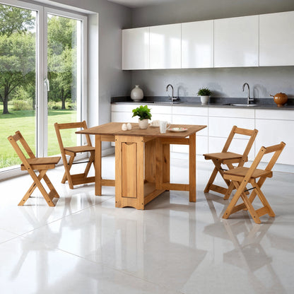 Santos Butterfly Dining Set - Natural Wax