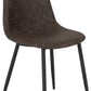 Modena Dining Set with Athens Chairs - Cream/Brown Faux Leather