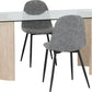 Modena Dining Set with Athens Chairs - Cream/Grey Faux Leather