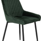 Modena Dining Set with Avery Chairs - Cream/Emerald Green Velvet