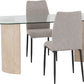 Modena Dining Set with Chilton Chairs - Cream/Grey Fabric