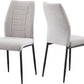 Modena Dining Set with Chilton Chairs - Cream/Grey Fabric