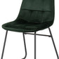 Modena Dining Set with Lukas Chairs - Cream/Emerald Green Velvet