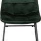Modena Dining Set with Lukas Chairs - Cream/Emerald Green Velvet