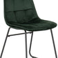 Modena Dining Set with Lukas Chairs - Cream/Emerald Green Velvet