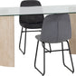 Modena Dining Set with Lukas Chairs - Cream/Grey Velvet