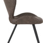 Modena Dining Set with Quebec Chairs - Cream/Brown Faux Leather