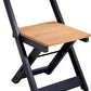 Santos Folding Chair (Box of 2) - Navy Blue/Distressed Waxed Pine