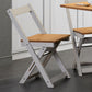Santos Folding Chair (Box of 2) - Grey Slate/Distressed Waxed Pine