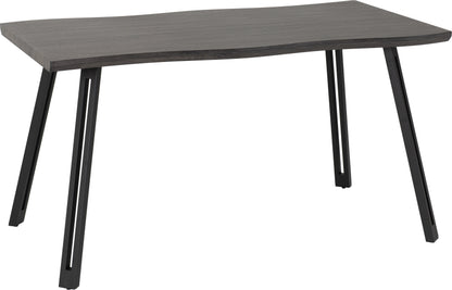 Quebec Wave Edge Dining Table - Black Wood Grain