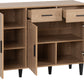 Tessa 3 Door 2 Drawer Sideboard - Natural Oak Effect