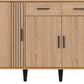 Tessa 3 Door 2 Drawer Sideboard - Natural Oak Effect