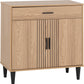 Tessa 2 Door 1 Drawer Sideboard - Natural Oak Effect