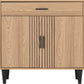 Tessa 2 Door 1 Drawer Sideboard - Natural Oak Effect