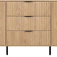 Miami 2 Door 3 Drawer Sideboard - Oak Effect/Black