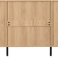 Miami 2 Door 3 Drawer Sideboard - Oak Effect/Black