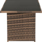 Aspen Corner Garden Furniture Set - Brown Rattan/Grey Fabric