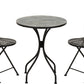 Ferne Patio Dining Set - Black/Grey Leaf