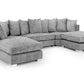 Bishop Scatterback Sofa Platinum U Shape Corner