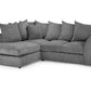 Harley Jumbo Sofa Grey Left Hand Facing Corner
