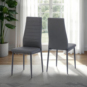 Abbey Chair (Box of 2) - GREY PU