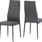 Abbey Chair (Box of 2) - Grey Faux Leather