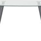 Abbey Dining Set - CLEAR GLASS/GREY/GREY PU