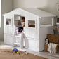 Acorn 90cm Single White Treehouse Midsleeper Bed with Storage