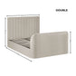 Alana Side-Lift Ottoman TV Bed - Cream Velvet, Double
