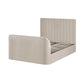 Alana Side-Lift Ottoman TV Bed - Cream Velvet, Double