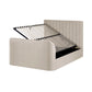 Alana Side-Lift Ottoman TV Bed - Cream Velvet, King