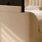 Alana Side-Lift Ottoman TV Bed - Cream Velvet, King